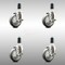 Service Caster 4 Inch 316SS Thermoplastic Rubber Swivel 1-3/8 Inch Stem Caster Set Brake SCC SCC-SS316EX20S414-TPRB-TLB-138-4 - alternate 3